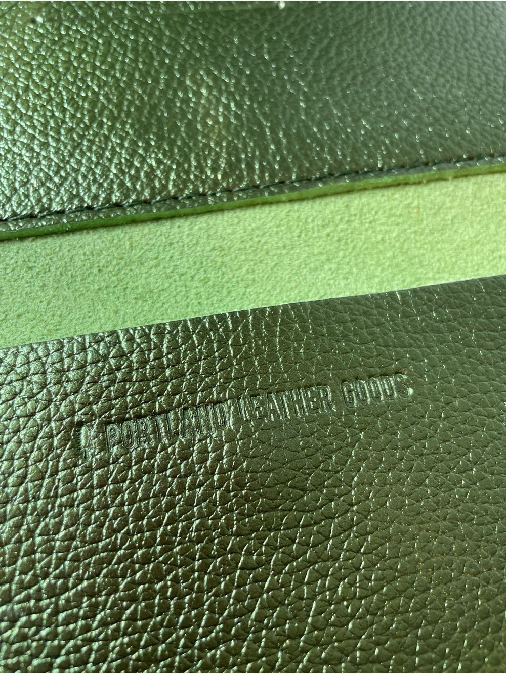 Portland Leather Goods | Leather Rancher Wallet | Metallic Green | EUC - Picture 5 of 8